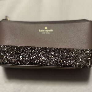 Kate Spade Lavender  Glitter Cosmetic Bag